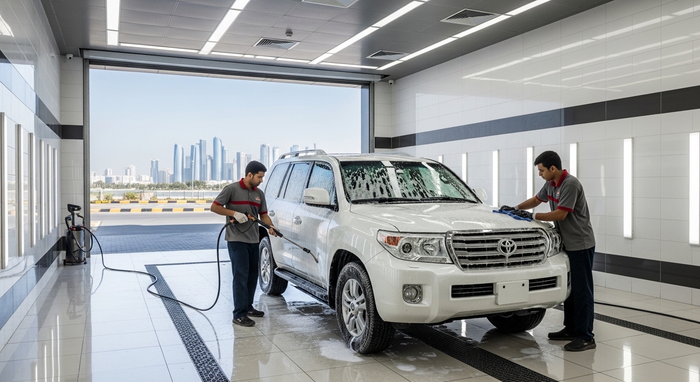 Car Wash & Detailing Abu Dhabi — Al Sham Palace Auto Car Service, Mohamed Bin Zayed City, UAE (lat 24.3338632, lng 54.5345258)