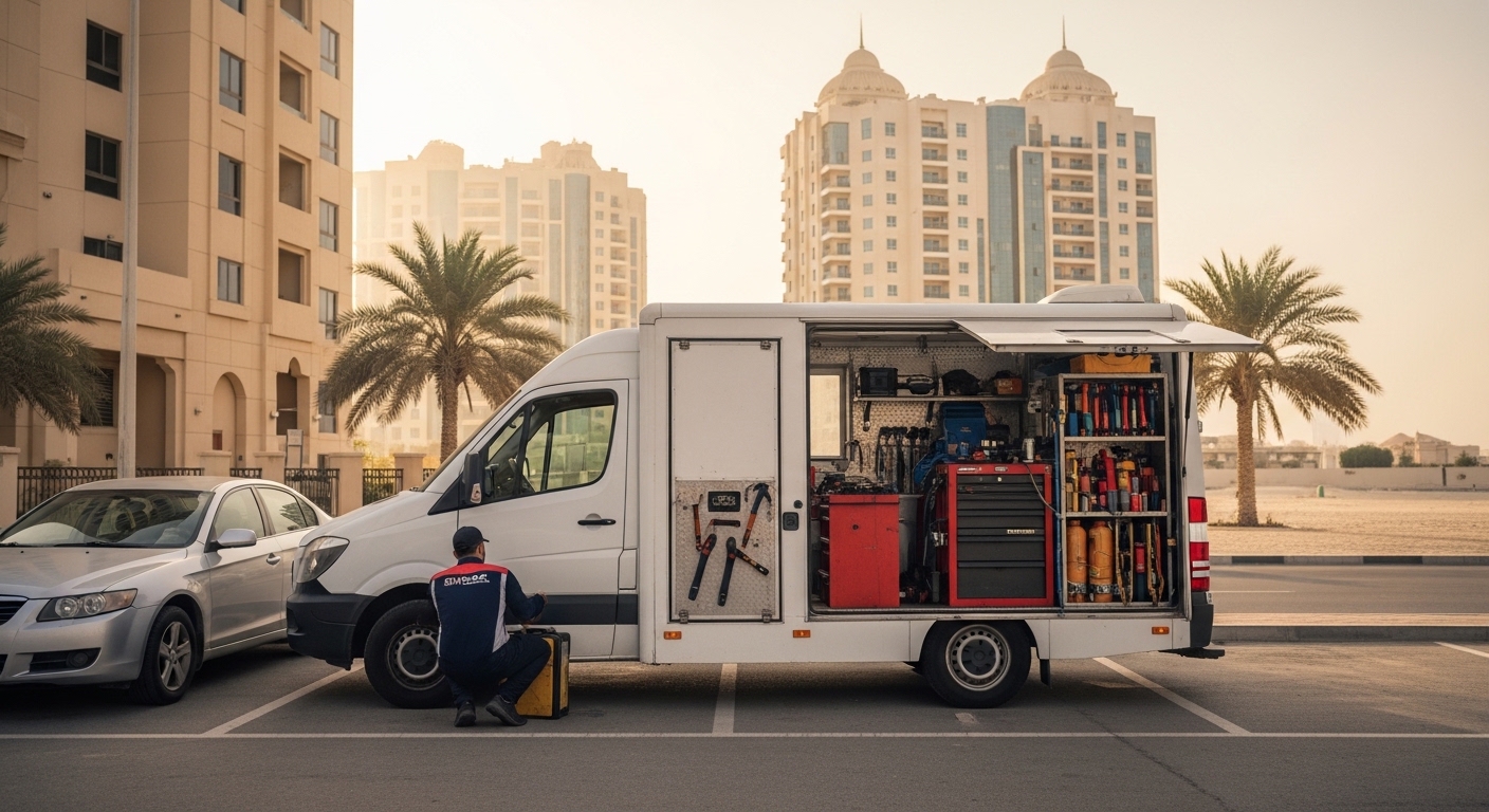 Home Service Abu Dhabi — Al Sham Palace Auto Car Service, Mohamed Bin Zayed City, UAE (lat 24.3338632, lng 54.5345258)