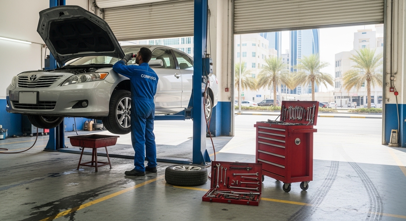 Mechanical Repairs Abu Dhabi — Al Sham Palace Auto Car Service, Mohamed Bin Zayed City, UAE (lat 24.3338632, lng 54.5345258)